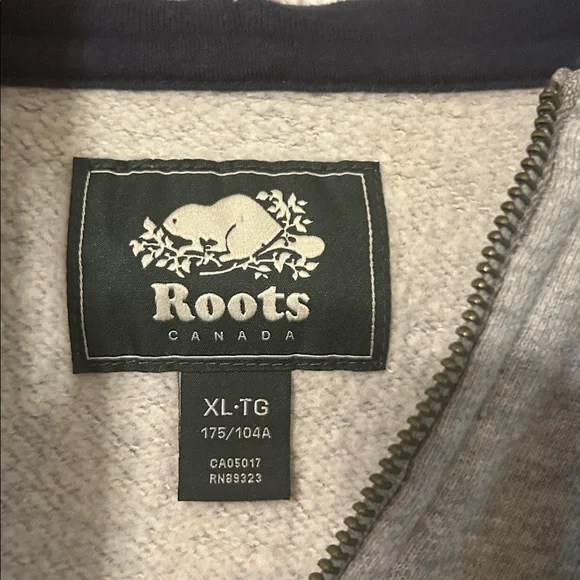 Roots Gray and Black Zip-Up Hoodie - Picture 2 of 8